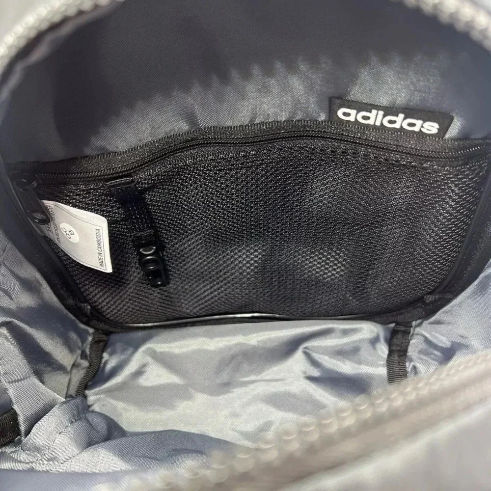 Adidas Mini Backpack Purse Black Gold Linear Logo Travel Bag School Sporty EUC - Picture 11 of 13